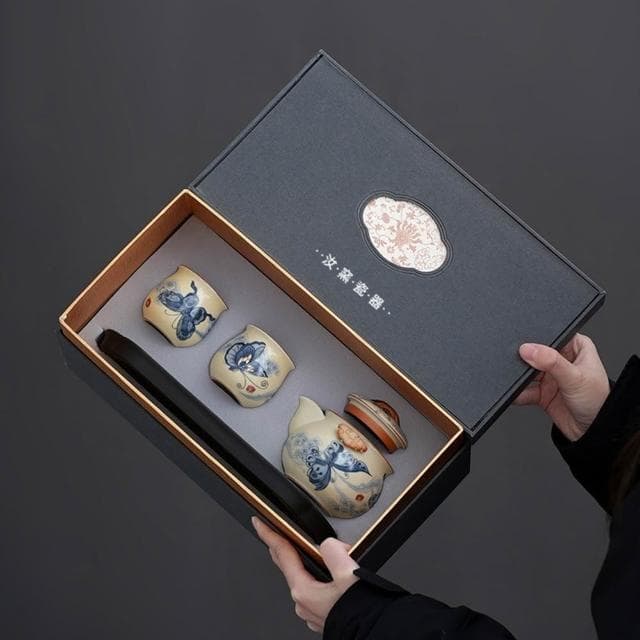 Jimi 集米 茶具 汝窯功夫茶具套裝 一人茶壺茶杯 一壺二杯 送長輩父親老師節日禮品