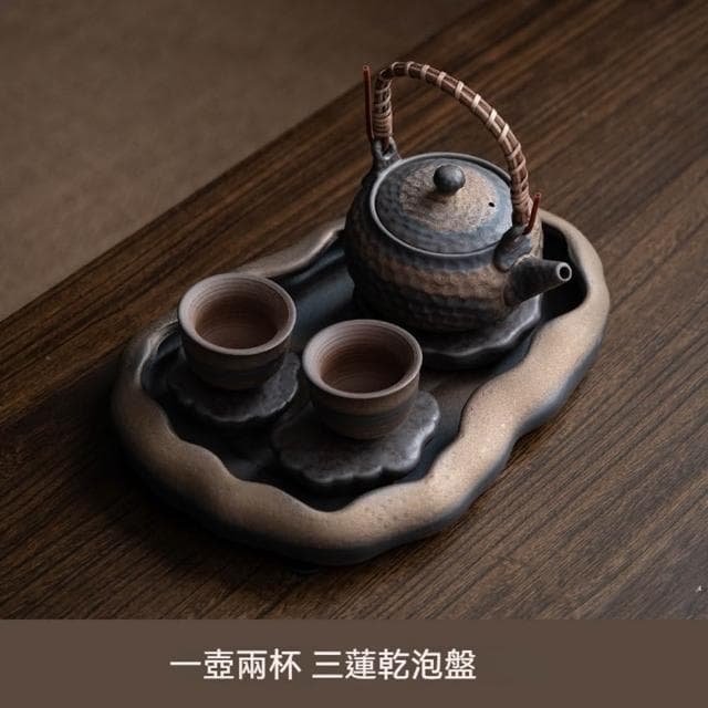 Jimi 集米 茶具 茶具組 茶壺茶杯茶盤套裝 粗陶功夫茶具 禪意茶台 家用辦公茶具