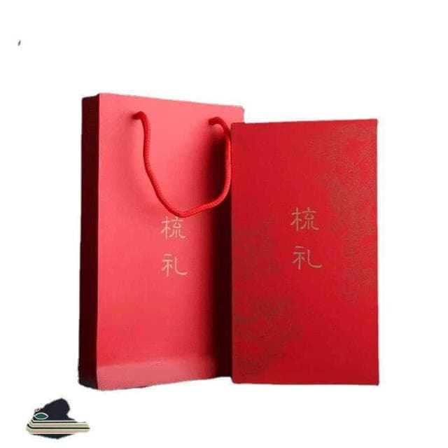 廠家批發牛角梳女士長髮梳送女友春節生日禮物老師朋友結婚套盒