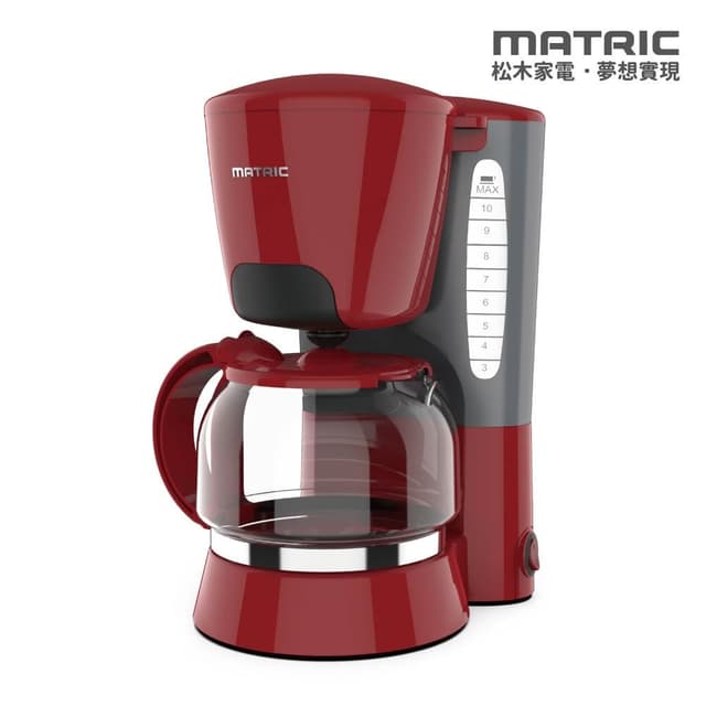 【MATRIC 松木】10人份美式咖啡機MG-CM1012A(紅)