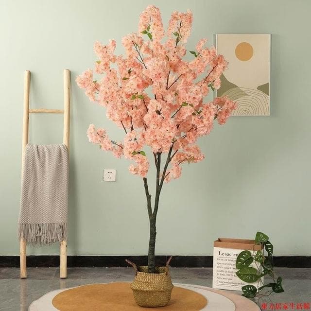 免運 仿真櫻花樹仿真植物室內客廳落地盆景裝飾許愿樹大型綠植盆栽假花東方居家生活館