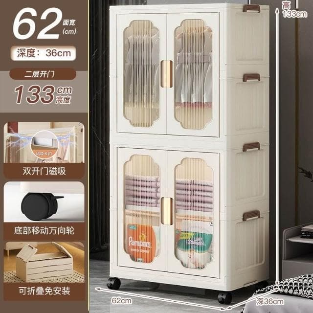 家用簡易衣櫃宿舍衣服置物收納櫃兒童成人衣櫃嬰兒小孩寶寶衣櫥
