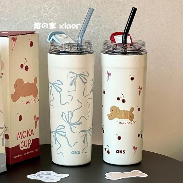 「現貨免運」咖啡環保杯保溫咖啡杯保溫杯直飲杯隨手杯冰霸杯吸管杯保冰杯情侶杯女生生日交換禮物