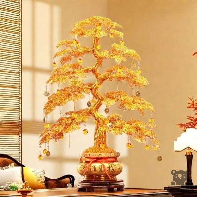 發財樹 宅配免運 鋁絲發財樹 開業喬遷禮物 店鋪招財擺件 純手工編織搖錢樹 家居裝飾品