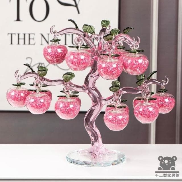 水晶蘋果樹 宅配免運 水晶蘋果樹 高檔晶鑽 豪華招財樹 喬遷禮物 家居客廳品擺件 招財擺件