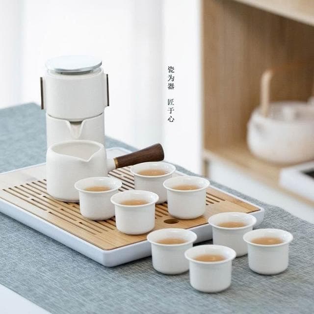 免運 茶盤 茶具 懸念功夫茶具套裝傢用客廳簡約高檔輕奢自動懶人泡茶神器