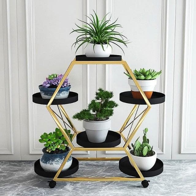 花架 盆栽架 花盆架 北歐輕奢室內多層花架子客廳簡約可移動置物架陽臺綠蘿植物花盆架