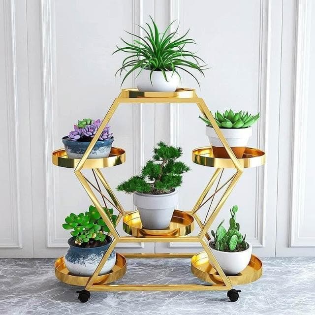花架 盆栽架 花盆架 北歐輕奢室內多層花架子客廳簡約可移動置物架陽臺綠蘿植物花盆架