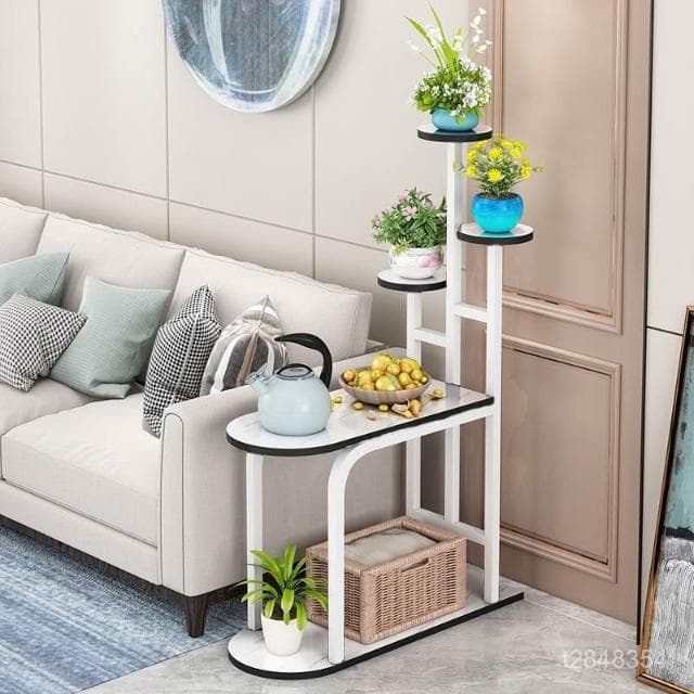 🔥免運🔥多層花架北歐落地花架客廳沙發邊幾鐵藝裝飾架置物架邊櫃 花架 盆栽架 陽臺花架 植物架 落地花架 多層折疊花架