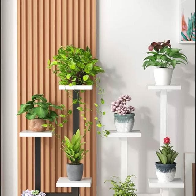 花架子 客廳落地式 鐵藝階梯式 室內外盆栽植物擺放架 簡約置物架