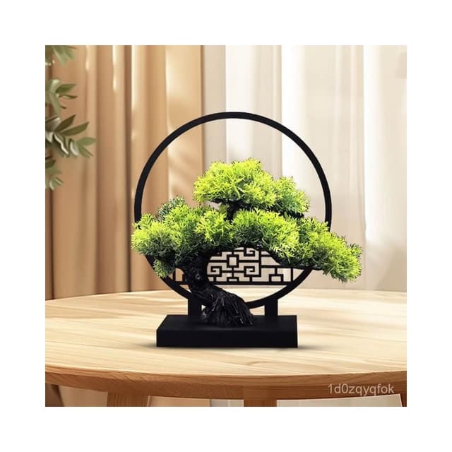 免運🚛仿真迎客鬆室內客廳屏風擺件電視櫃茶幾擺設植物小盆栽擺飾品塑料