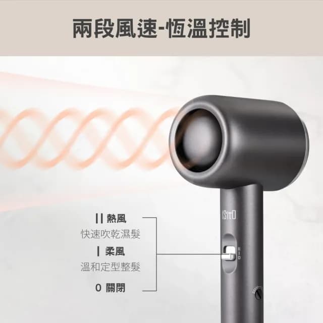 ISITO 輕巧雙電壓吹風機 壁掛式環扣 超輕量 大風量 IS-23E07D