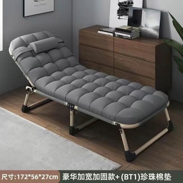 折疊床單人辦公室午睡神器簡易午休床加固便攜家用陪護折疊躺椅