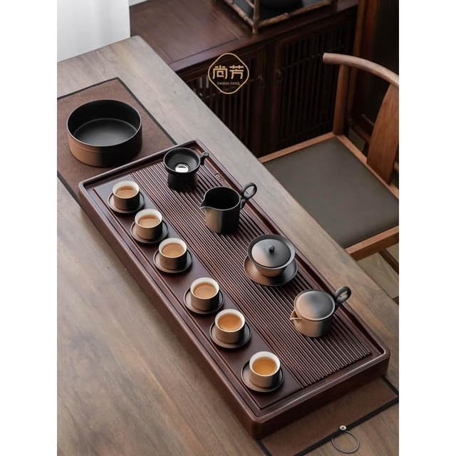 功夫茶具套裝家用黑陶瓷茶壺蓋碗辦公室會客輕奢送禮商務定制logo