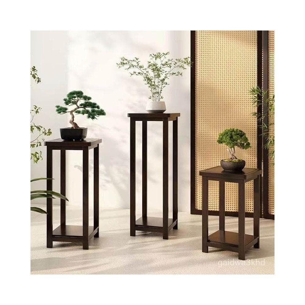 全網✨最低 實木花架 植物架 園藝花架 盆栽架 置物架 復古花架 花瓶架 財位桌 花臺 聚寶盆架 展示邊桌 楠竹材質