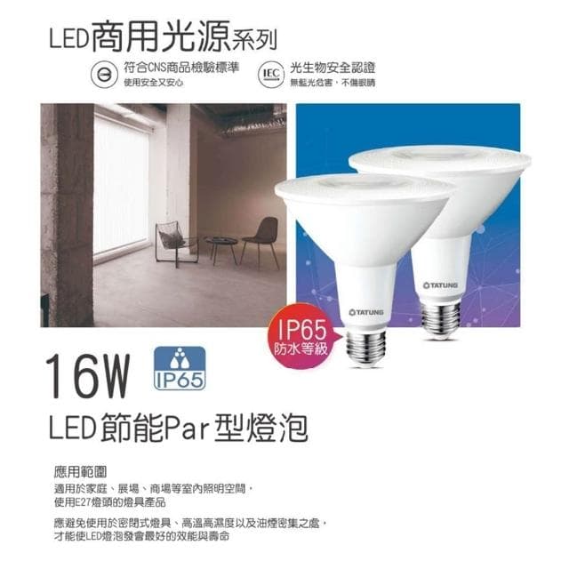 大同 PAR38 16W LED燈泡 E27 防水燈泡 戶外燈泡 IP65 PAR燈泡 鑽石燈泡 防水投射燈泡 全電壓
