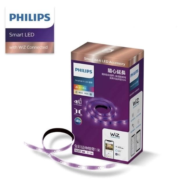 【Philips 飛利浦】PHILIPS💡飛利浦 WIZ 智能照明 全彩LED燈帶 2m (PW001)