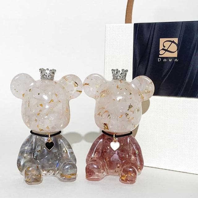 【Dawn Fashion 彤恩時尚】水晶情人熊 當草莓戀愛時 永恆的心鎖//父親節禮物/情人節禮物//生日禮物
