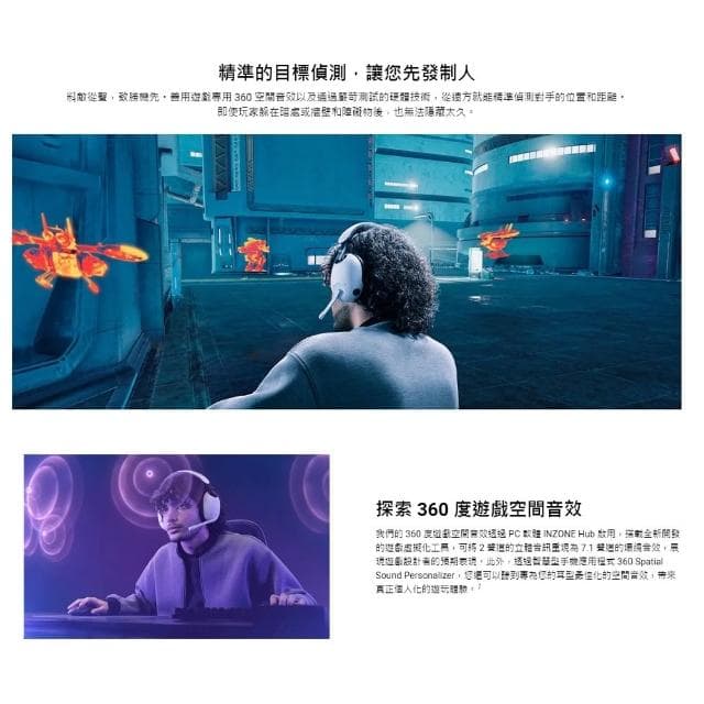 【SONY 索尼】SONY INZONE WH-G900N H9 無線降噪 電競耳機 (台灣公司貨)