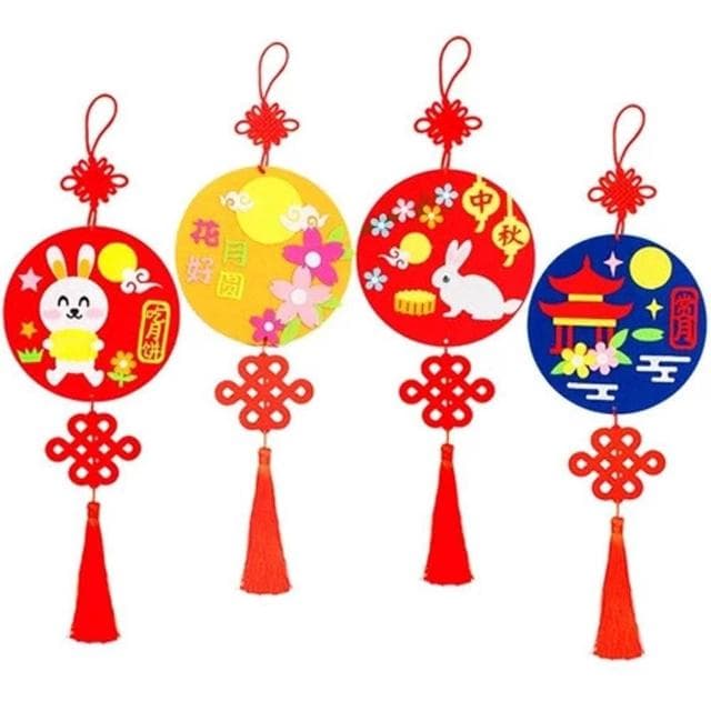 中秋掛飾材料包 (花好月圓 流蘇掛飾 中秋節 手作 手做 手作 DIY  材料包)