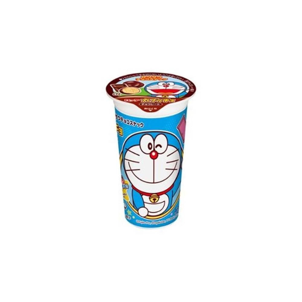 【Lotte 樂天】+爆買日本+(特價) 哆啦A夢 杯裝可可餅乾球 37g 小叮噹 可可球 可可餅乾 道具貼紙