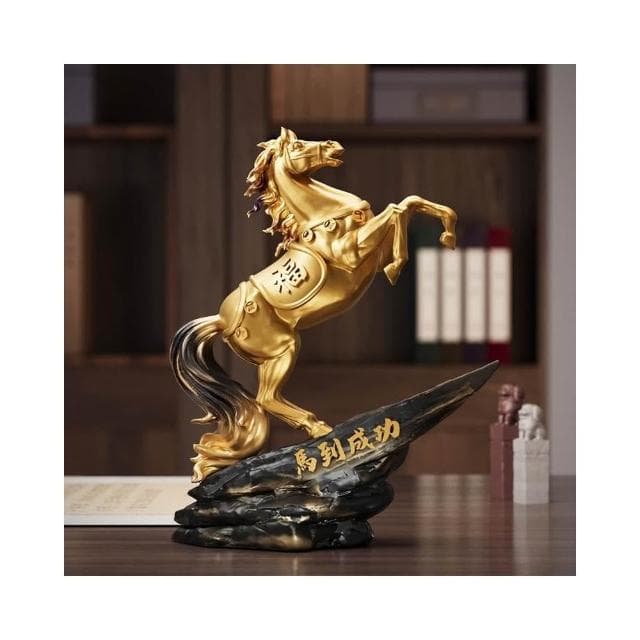 馬到成功辦公室裝飾品客廳酒櫃輕奢高檔工藝品擺件新店開業送禮物