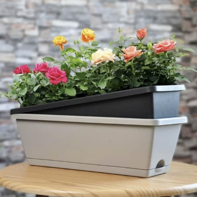 【欣榮園藝資材行】長方形花盆 盆托一體 種菜盆 盆栽容器 長花盆 控根盆 菜盆 花槽 霍倫盆 青山盆 植物花盆