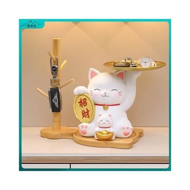 漫生活招財貓 鑰匙收納 玄關收納 托盤收納 玄關擺件 禮物禮品 客廳擺飾 房間擺設 家居裝飾 喬遷禮物