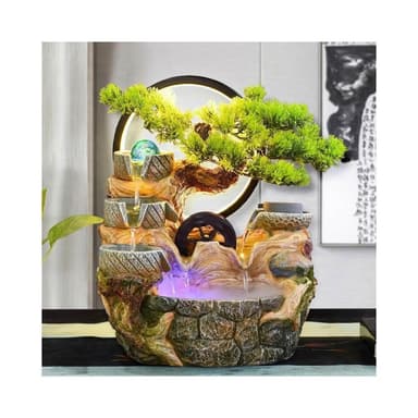 招財水流盆風水輪假假山流水噴泉流水盆風水球風水擺件風水擺飾開店賀禮開運開運球組喬遷開業禮物