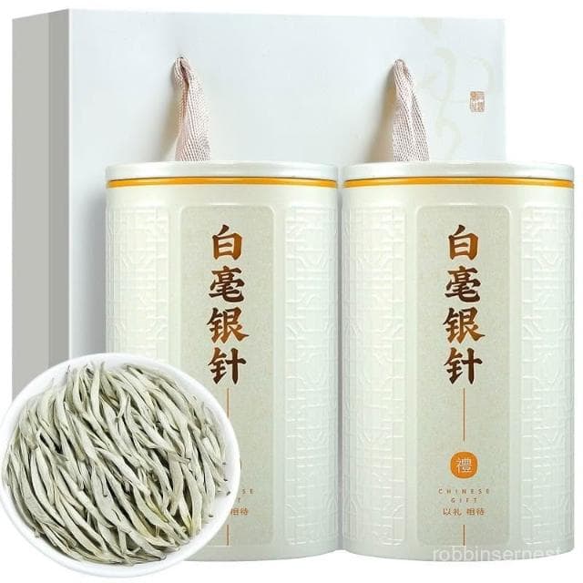 求求甄選 正宗特級全芽白毫銀針新茶嫩芽高山雲南白茶罐裝禮盒裝80g一罐