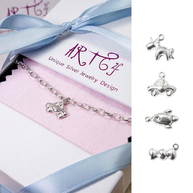 【ART64】純銀寶寶手鍊 彌月禮盒 4款造型任選 新生兒禮物/兒童生日禮推薦(附提袋與擦銀布)