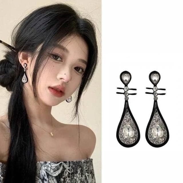 {遇見臻品}BG130中式琵琶耳環色國風新中式耳環古風流蘇耳飾清冷耳環漢服耳飾造型耳環中國風耳環氣質優雅耳環復古風耳環