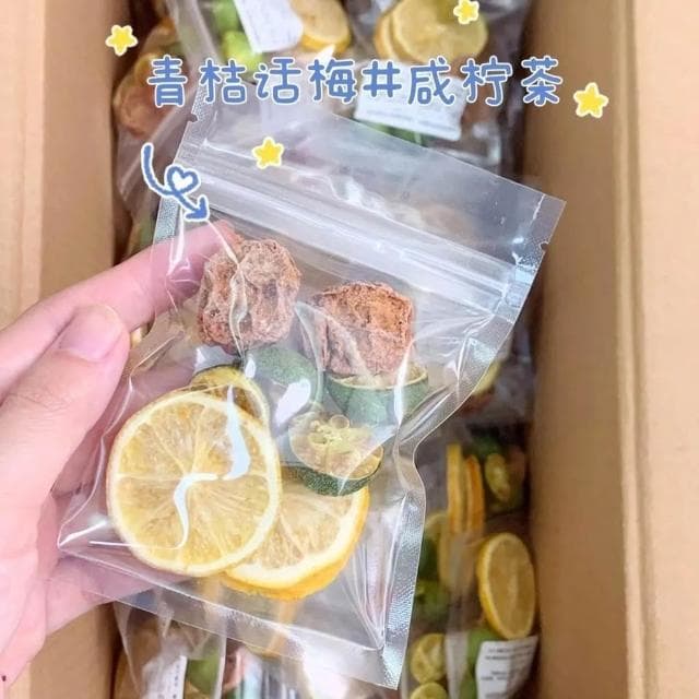 穎穎TW   話梅青桔檸檬冷衝泡茶檸檬片青桔水茶包果茶泡水喝的冷泡茶痠甜