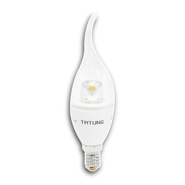 【TATUNG 大同】LED 蠟燭燈 5W  蠟燭型燈泡 E14 燈頭 全電壓 尖清 拉尾 黃光 氛圍燈 小燈泡 小夜燈