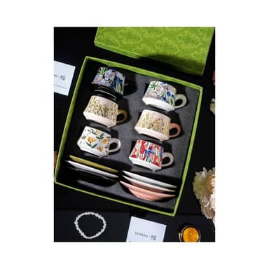輕奢鳶尾花咖啡杯高檔精緻禮盒套裝結婚送新人伴手禮喬遷生日禮物