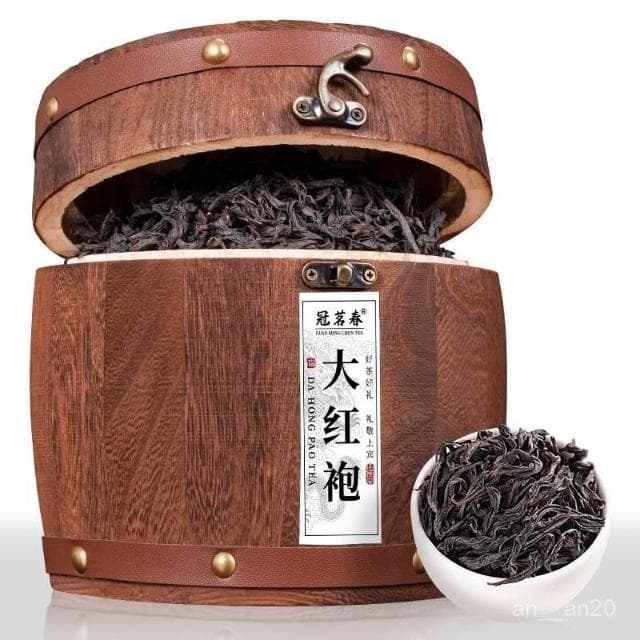 冠茗春大紅袍宗武夷巖茶濃香型正烏龍茶紅茶木桶茶葉禮盒裝送禮