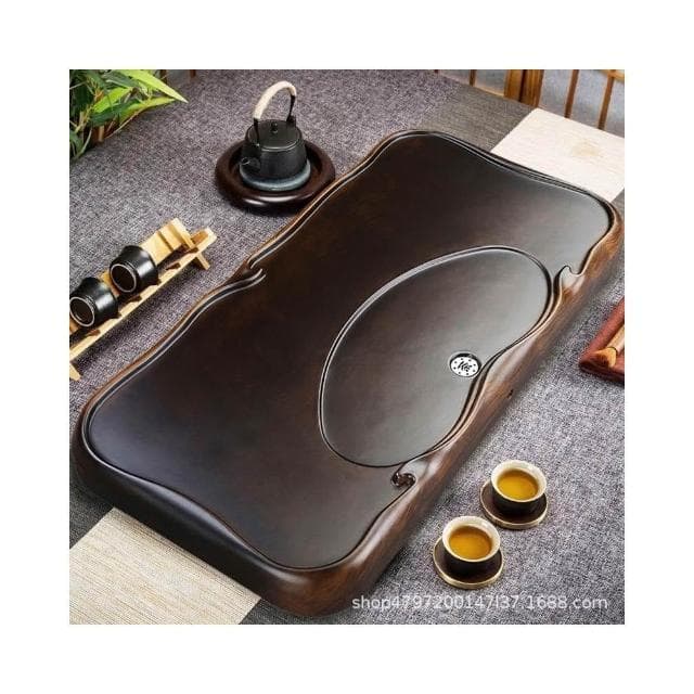 黑檀木茶盤 實木精雕雙龍戲珠茶具 簡約家用茶盤 大號加厚排水小茶臺 茶桌 茶壺