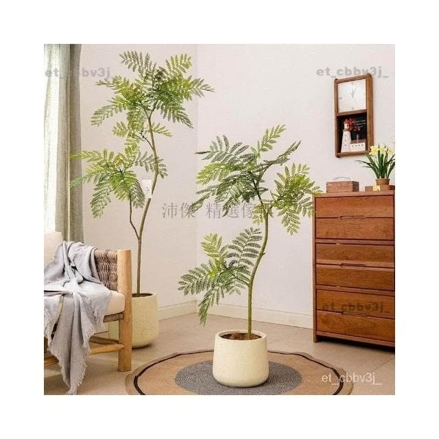熱賣🌈藍花楹仿真綠植高端室內客廳門店網紅ins風裝飾大型落地盆栽仿生 盆栽 居傢裝飾 仿真植物 人造樹 假樹 假植物