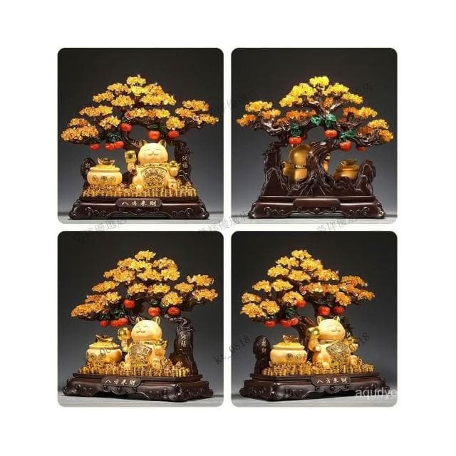 招財貓 貔貅 黃水晶 發財樹 聚寶盆 玄關擺飾 開光 發財樹 搖錢樹 招財擺飾 開幕送禮 入昔禮物