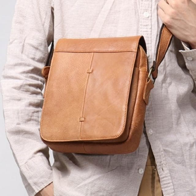 【巴黎精品】紐約精品 父親節禮物 現貨+預購 真牛皮側背包皮革單肩背包托特包手提包-頭層牛皮復古翻蓋男女包包a1js67