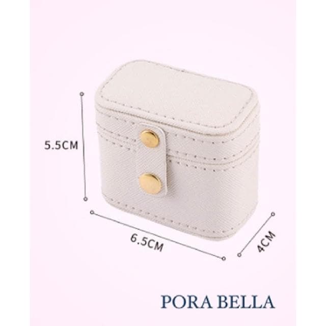 【Porabella】迷你粉嫩配色隨身首飾盒 珠寶盒 生日禮物 皮革類飾品盒 飾品戒指項鍊耳環耳夾收納