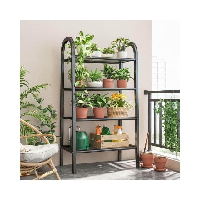 鐵藝花架置物架陽臺簡約現代多層落地式網紅盆栽架室內多肉植物架