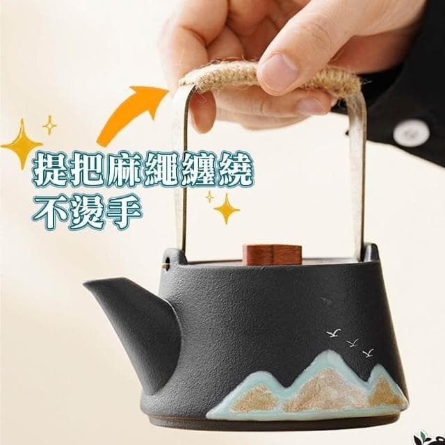 千里江山12/13件大全套茶具皮箱旅行套裝贈茶盤 高質感送禮首選 茶具禮盒 大全配 茶具組 茶壺 茶杯 旅行茶具