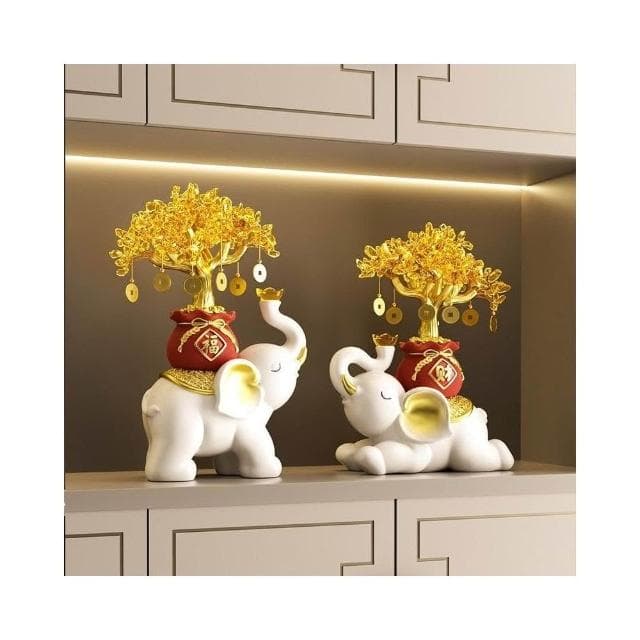 招財大象 財福大象 水晶元寶大象 髮財樹 搖錢樹 水晶發財樹 招財擺飾 玄關擺飾 客廳擺飾 喬遷 開幕 開幕送禮