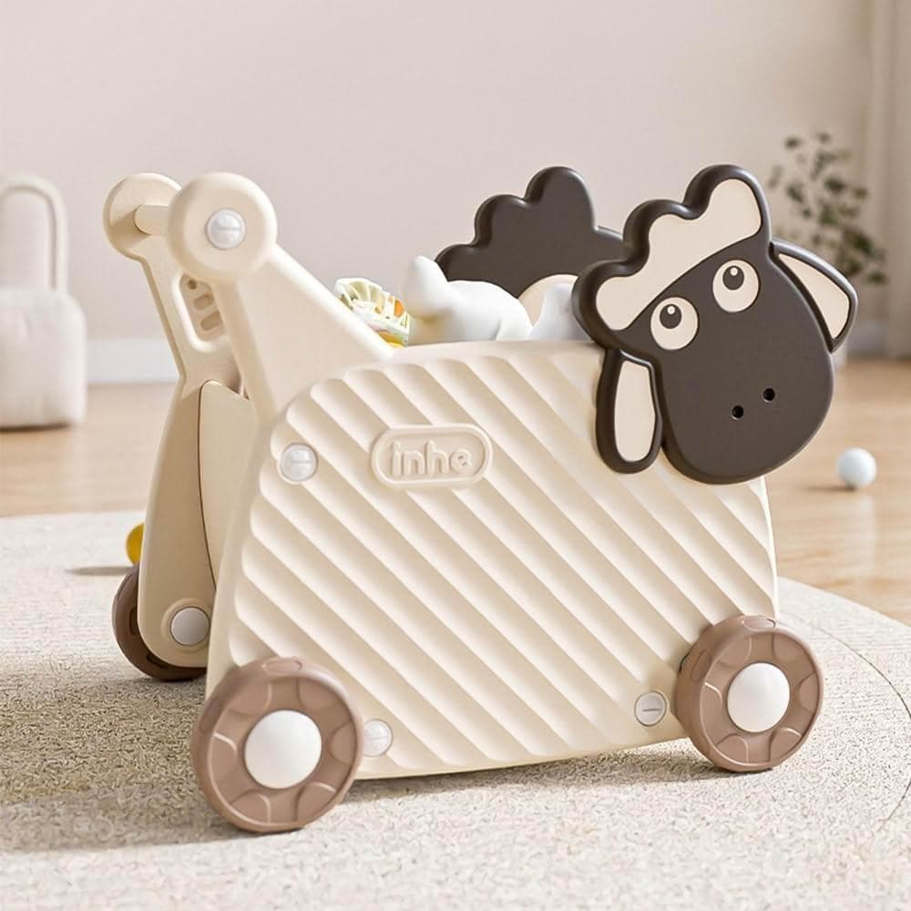 【LEMU 樂牧】🎁台灣出貨 🎁 三合一 兒童玩具收納車 零食手推車 收納箱 寶寶收納盒 生日禮物