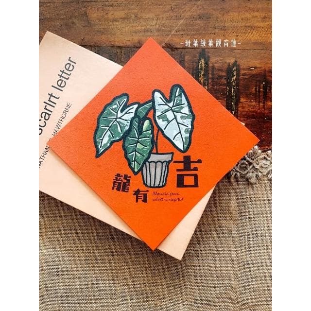 春聯 創意春聯 植物春聯 觀葉春聯 斗方手繪春聯 文創春聯 招財 開運植栽
