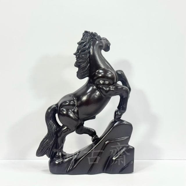 【御古齋】黑檀木 花梨木 精雕寶馬 馬到成功 立馬富貴 招財進寶 開運擺件 店面居家 裝飾擺設 送禮首選 0618