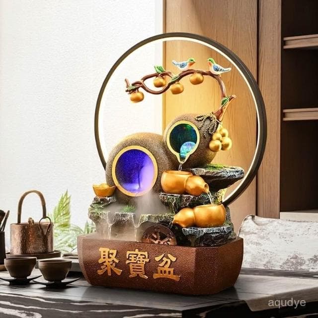 漫生活桃園出貨 葫蘆流水生財 循環水景聚寶盆 流水擺件 招財擺飾 開運 風水招財流水組 風水擺件 開幕送禮 入厝禮物