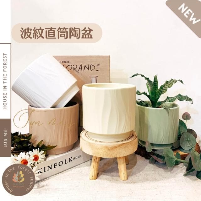 陶盆 線條陶盆 花盆 花器 盆器 多肉植物 觀葉植物 花禮 辦公室植栽 多巴胺 居家裝飾 花瓶 陶藝 室內植栽
