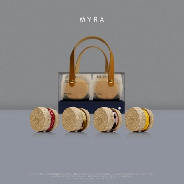 【MYRA】精選4入達克瓦茲｜手作細膩，送禮首選 ( 開心果 / 覆盆紅玉 / 起司乳酪 / 鹽花奶油紅豆 